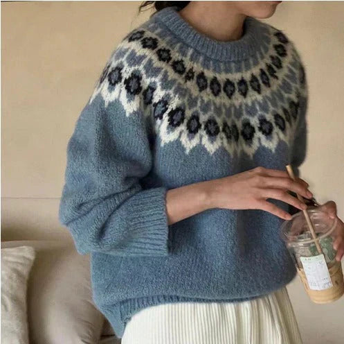 Sophie | Stylish Jacquard Jumper