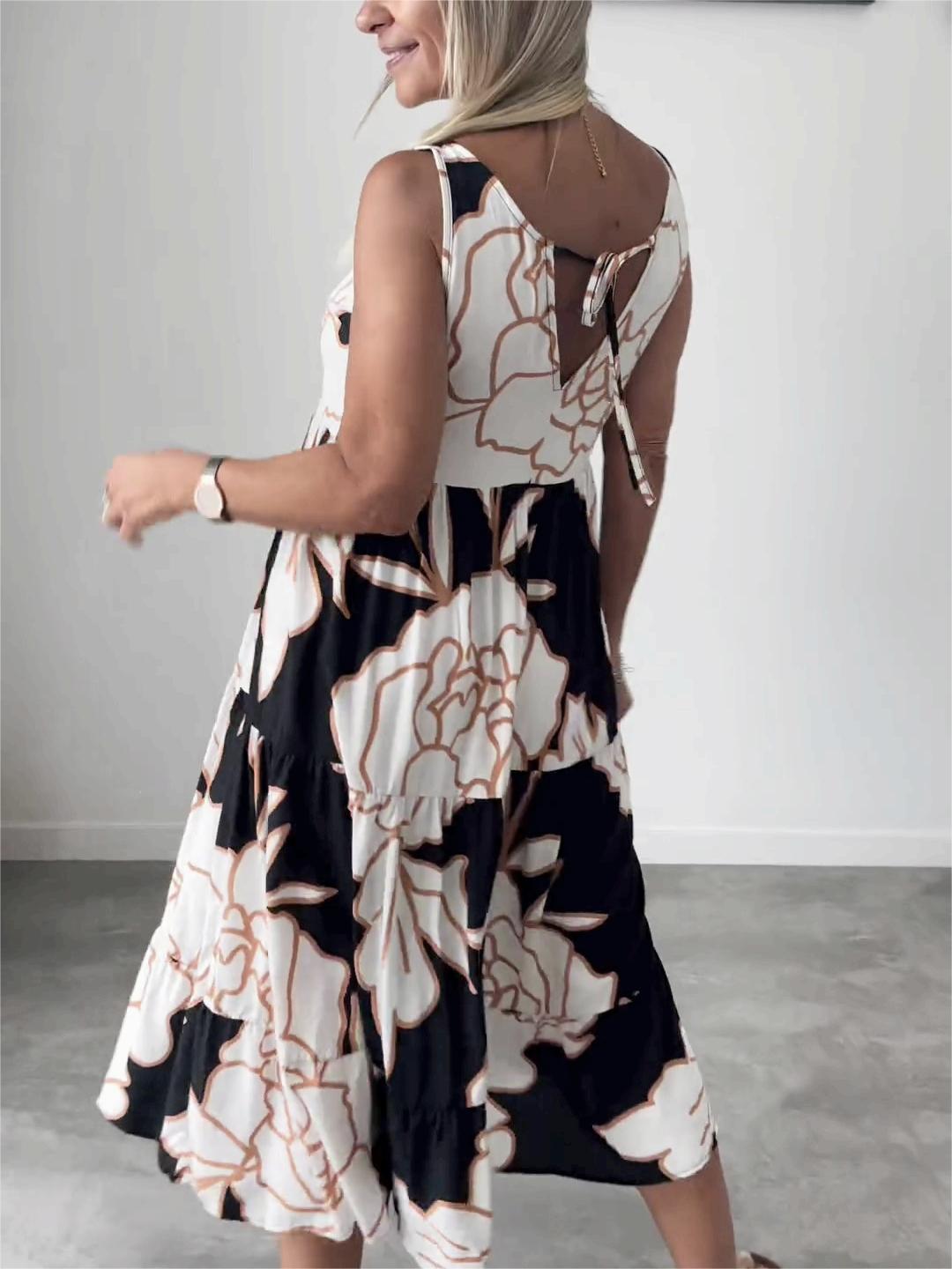 Eleonore™ - Elegant Printed Sleeveless Dress