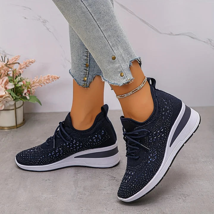 Clara | Orthopaedic Trainers with Sparkling Rhinestones