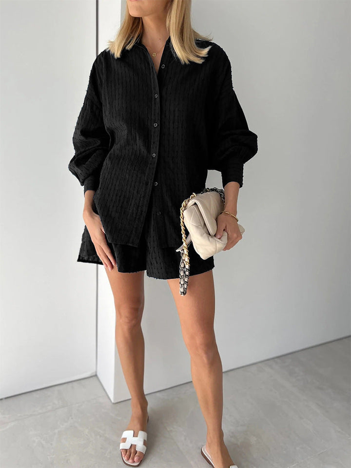 Madie™ - Chic Shirt & Shorts Set