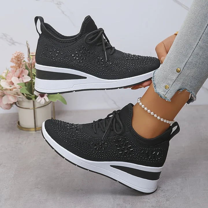 Clara | Orthopaedic Trainers with Sparkling Rhinestones