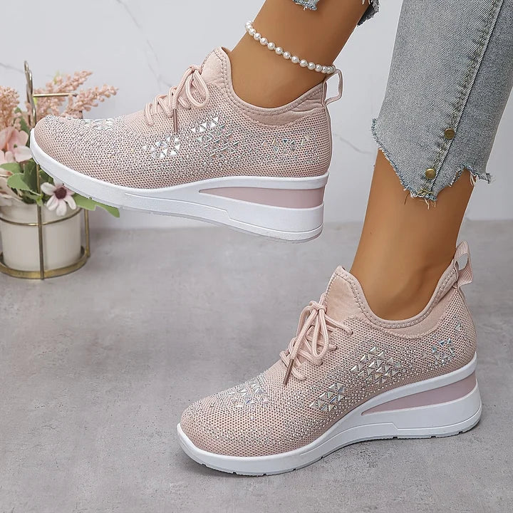 Clara | Orthopaedic Trainers with Sparkling Rhinestones