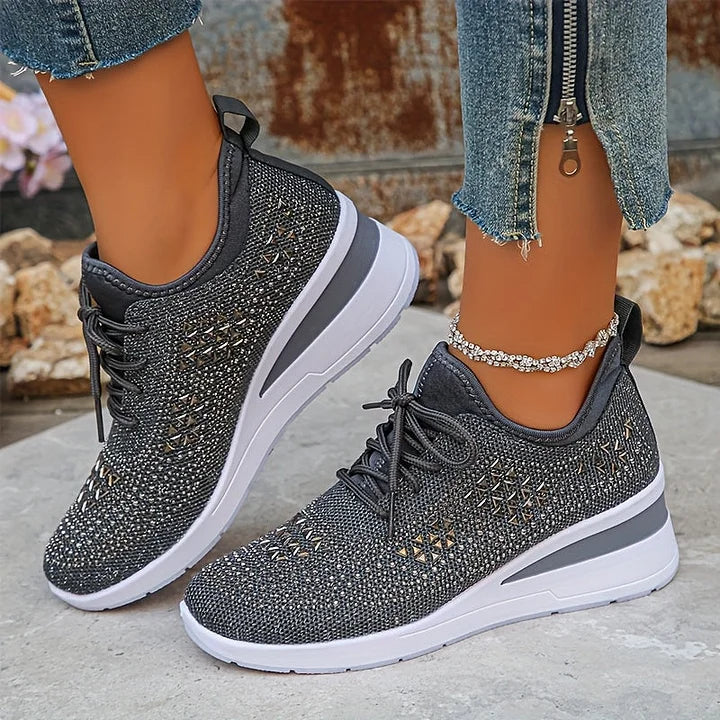 Clara | Orthopaedic Trainers with Sparkling Rhinestones