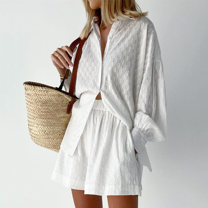Madie™ - Chic Shirt & Shorts Set