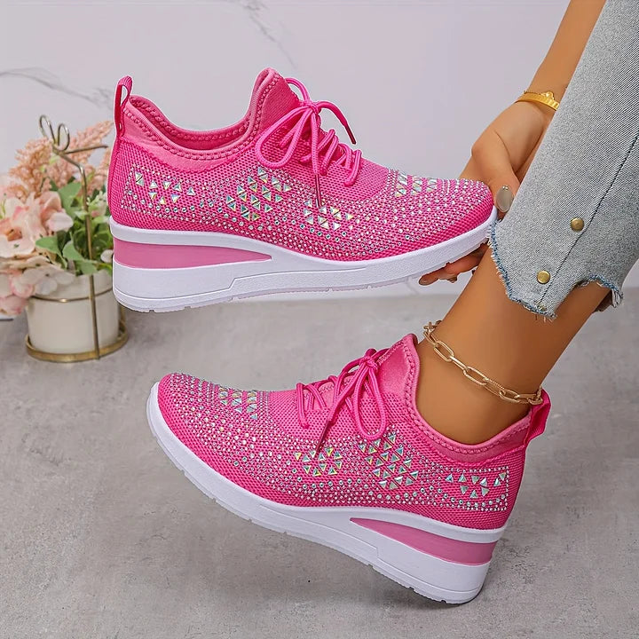 Clara | Orthopaedic Trainers with Sparkling Rhinestones