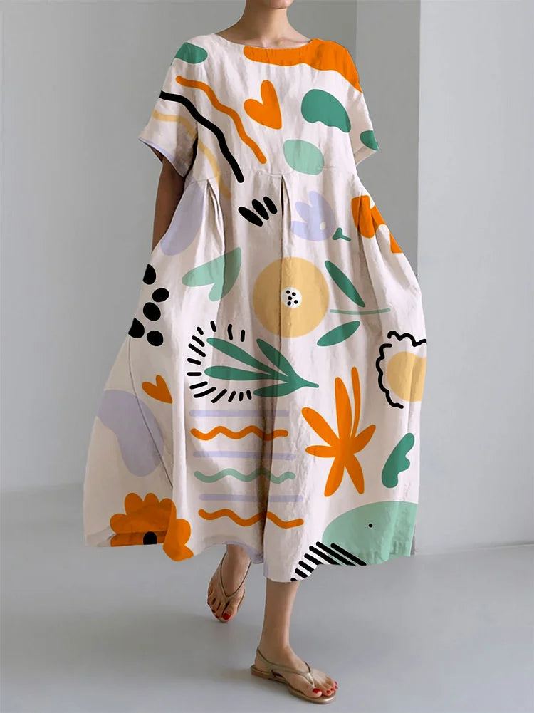 Kimberley™ - Lightweight Dress with Artistic Print