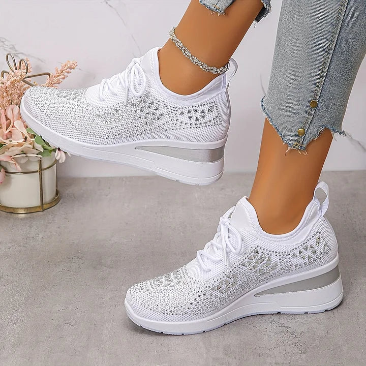 Clara | Orthopaedic Trainers with Sparkling Rhinestones