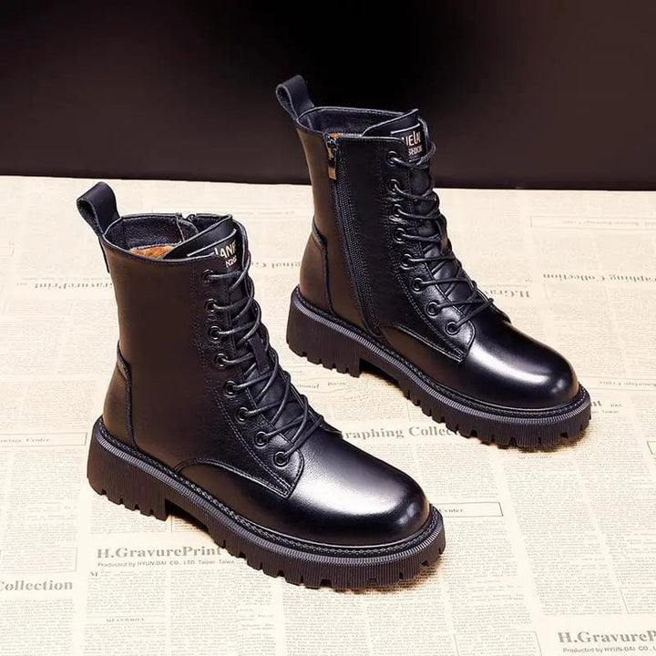 Julia™ | Elegant Black Leather Boots