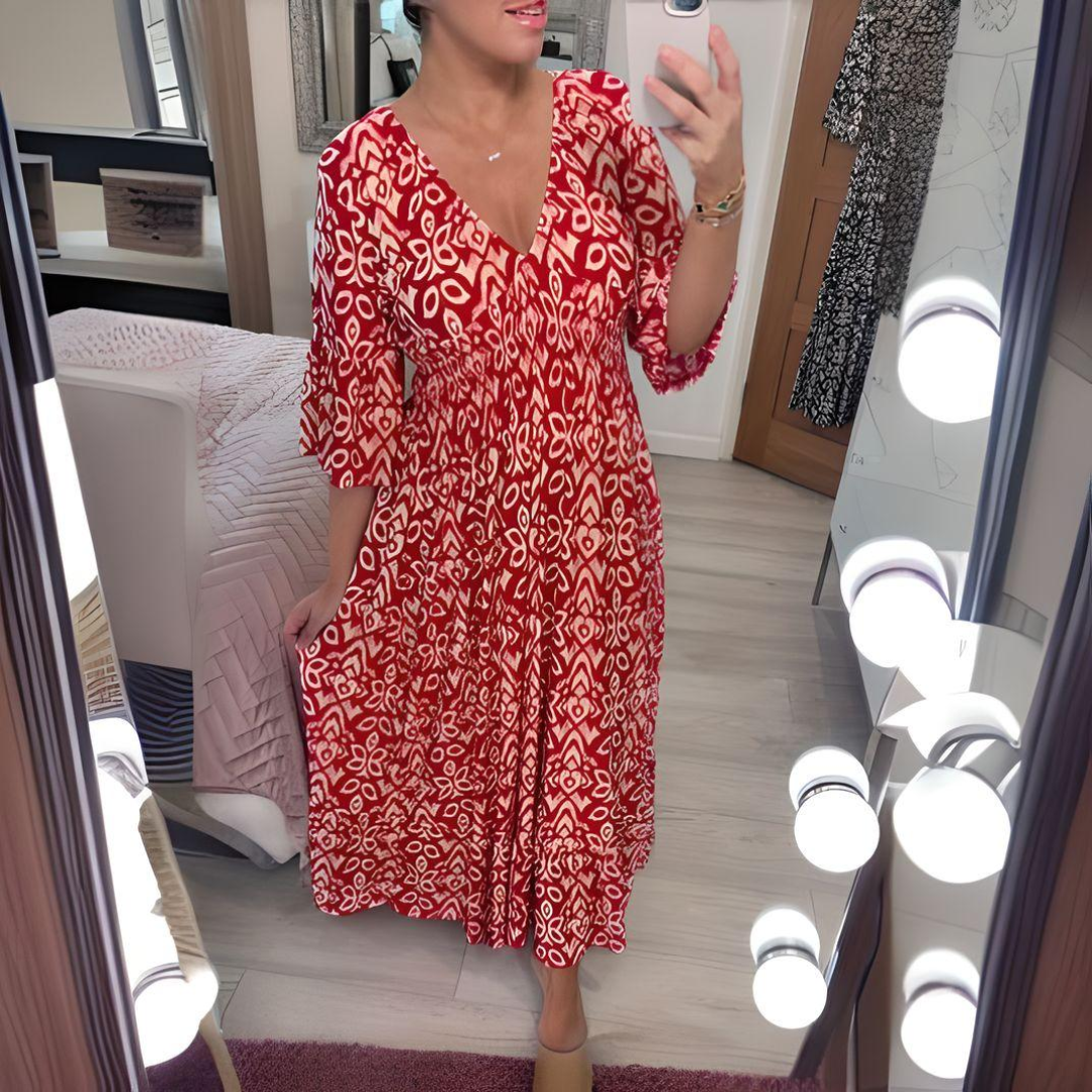 Victoria™ - Boho Printed Maxi Dress