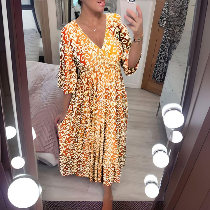 Victoria™ - Boho Printed Maxi Dress