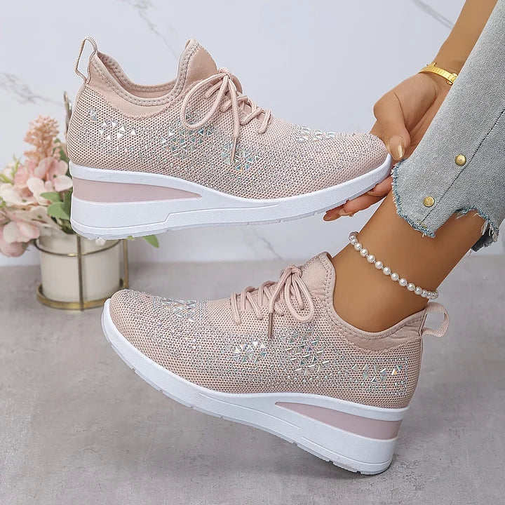 Clara | Orthopaedic Trainers with Sparkling Rhinestones