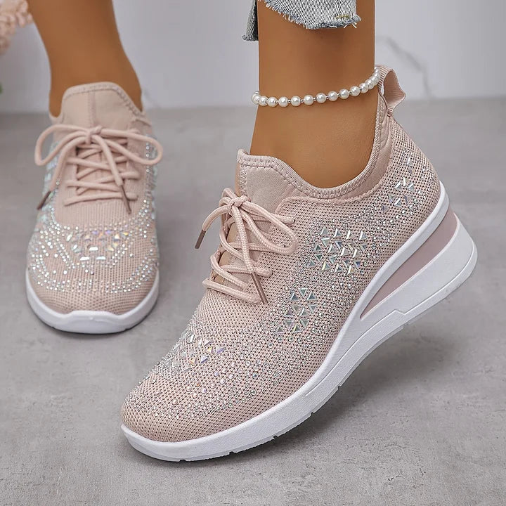 Clara | Orthopaedic Trainers with Sparkling Rhinestones