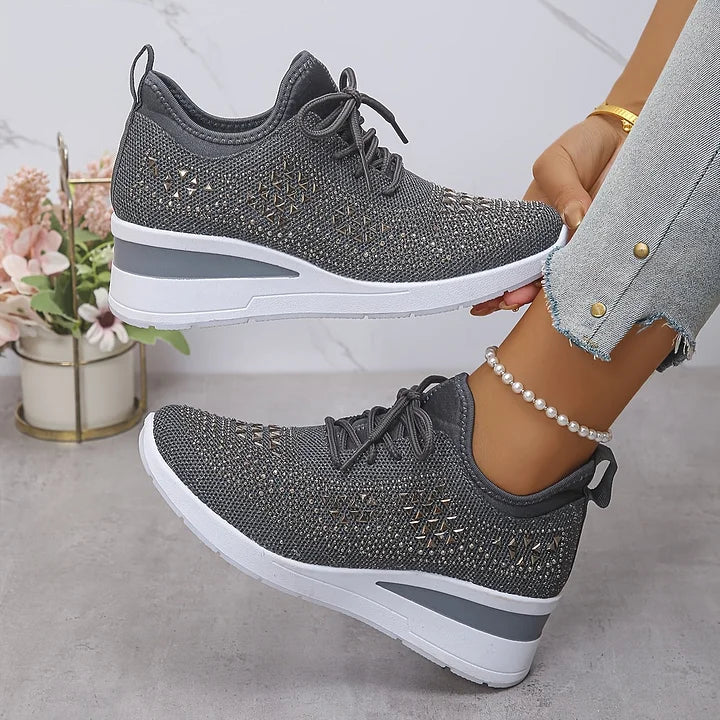 Clara | Orthopaedic Trainers with Sparkling Rhinestones