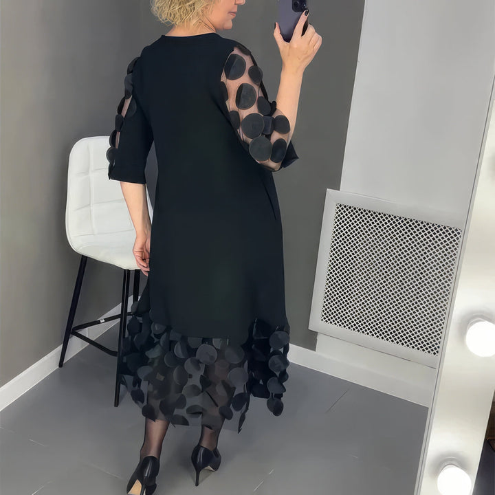 Lillian™ - Oversized Midi Dress with Decoration