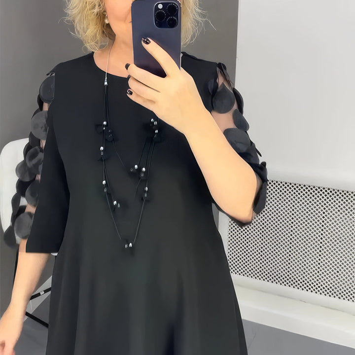 Lillian™ - Oversized Midi Dress with Decoration