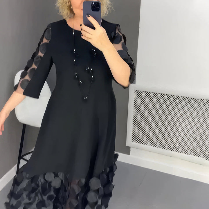 Lillian™ - Oversized Midi Dress with Decoration
