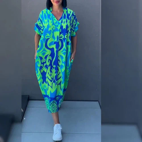 Caroline™ - Elegant Floral Dress for a Romantic and Refined Look