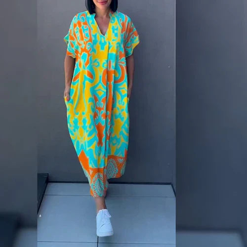 Caroline™ - Elegant Floral Dress for a Romantic and Refined Look