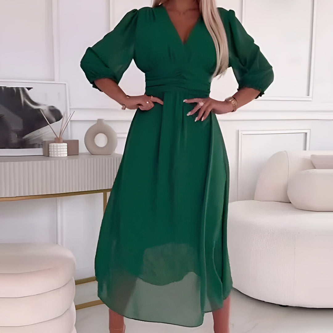 Michaela™ - Elegant Chiffon Wrap Dress