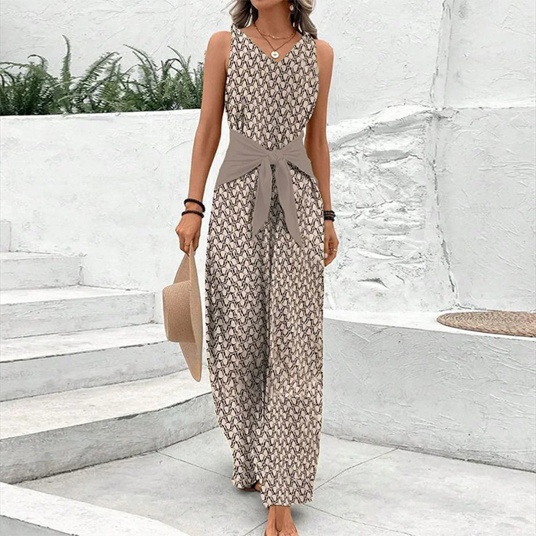 Melanie™ - Sleeveless Round Neck Jumpsuit