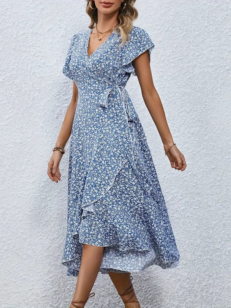 Melva™ - Elegant Floral Print Dress