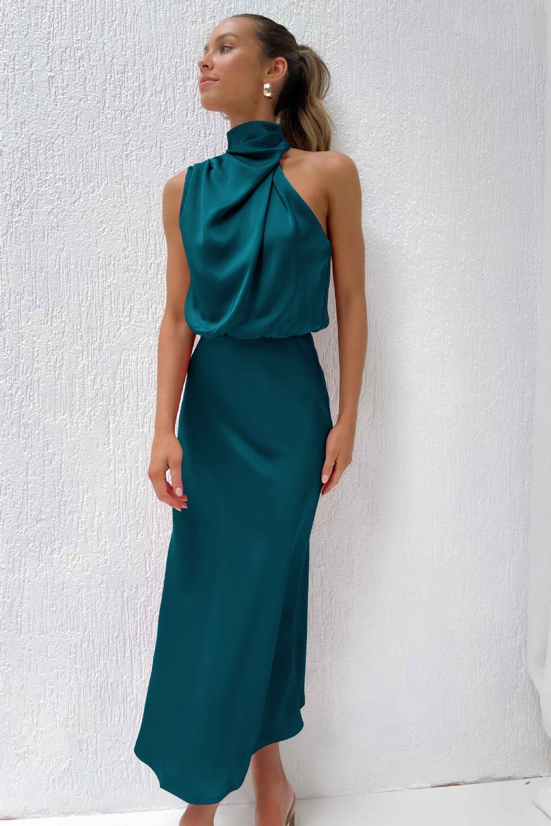 Claire™ - Elegant Long Halter Dress