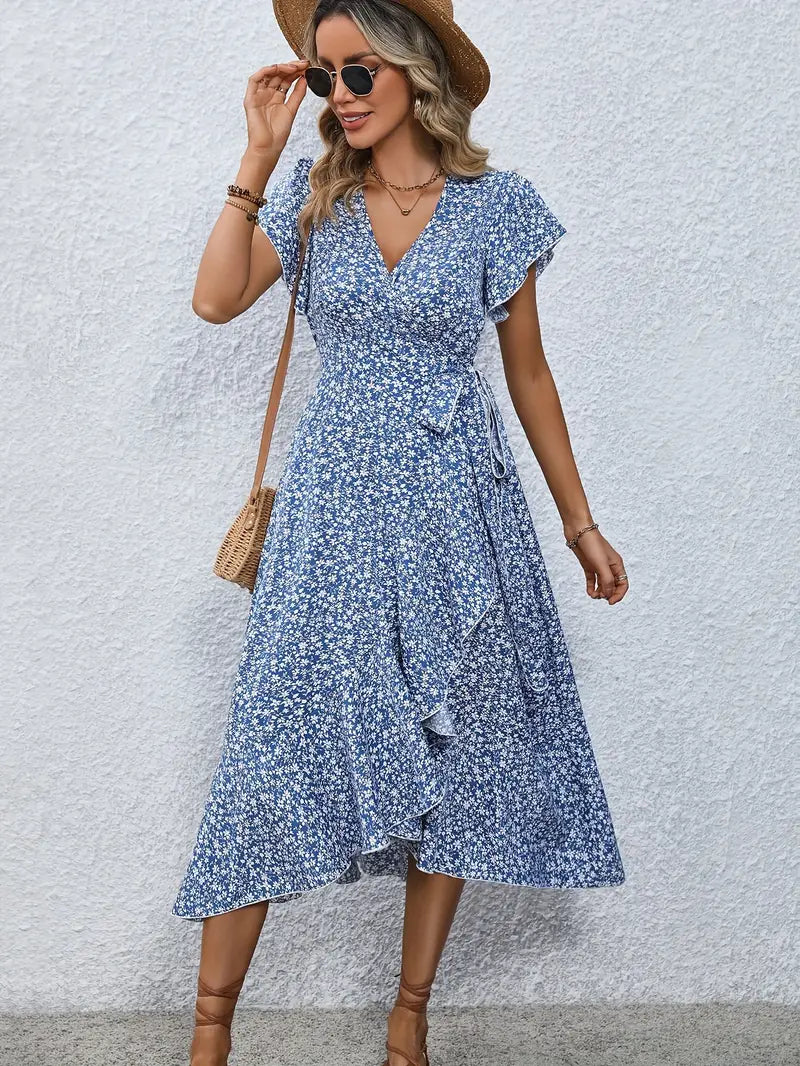 Melva™ - Elegant Floral Print Dress