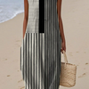 Elise - Monochrome Lines Summer Dress