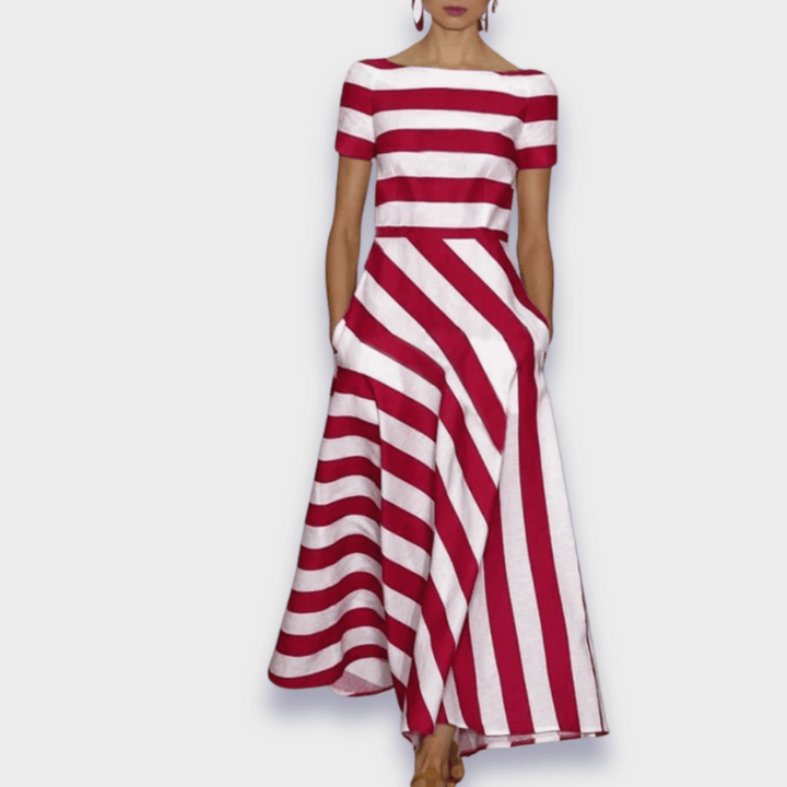 Nika™ - Artisan-Made Striped Maxi Dress