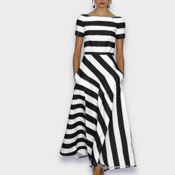 Nika™ - Artisan-Made Striped Maxi Dress