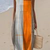 Ana | Midi Dress with Colour Block