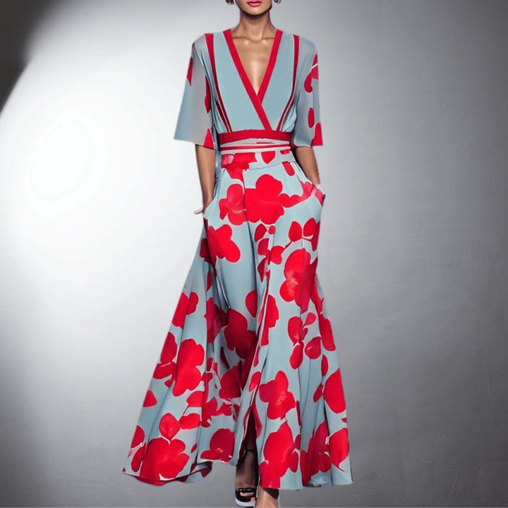 Lauren™ - Elegant Floral Wrap Dress
