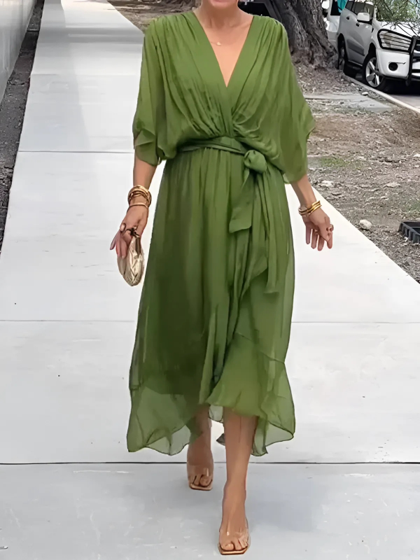 Leah™ - Timeless Wrap Midi Dress