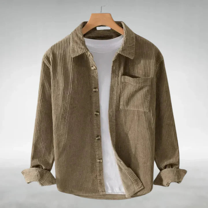 Simon™ -  Casual Corduroy Long Sleeve Shirt