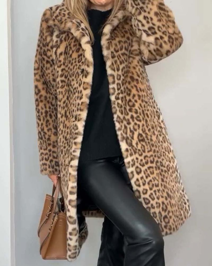 Poppy™ -  Soft Leopard Long Coat