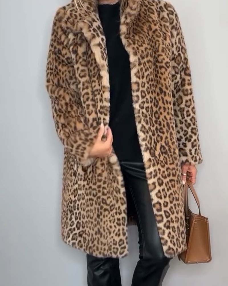 Poppy™ -  Soft Leopard Long Coat