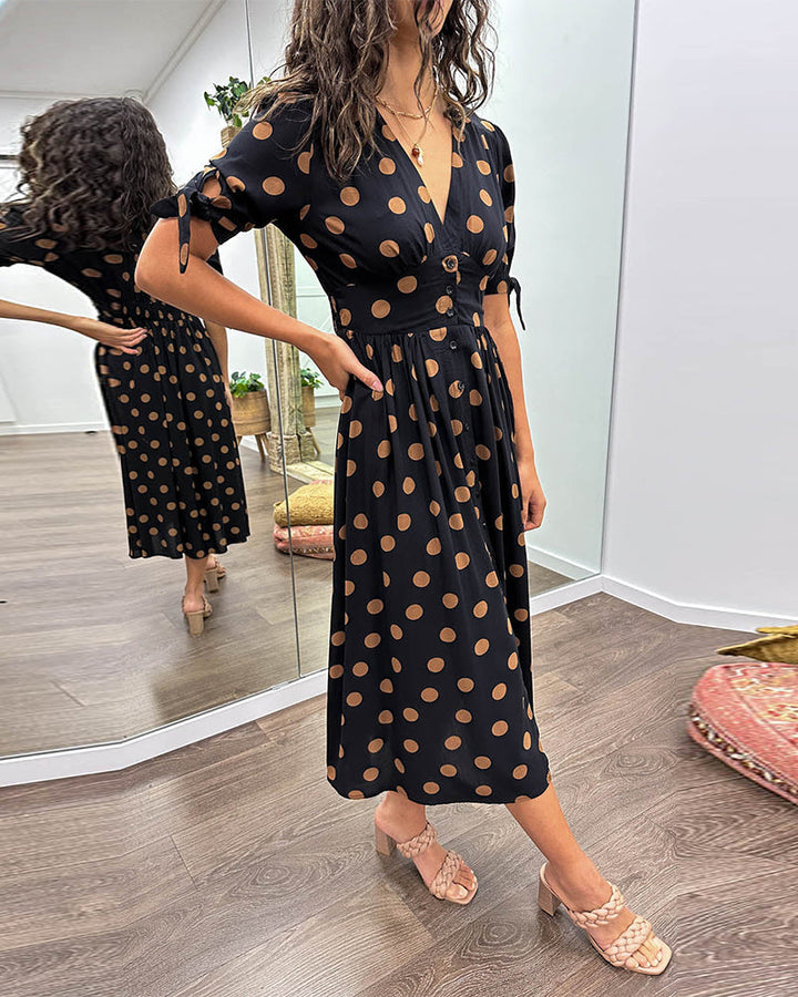 Brooke™ - Chic Polka Dot Dress