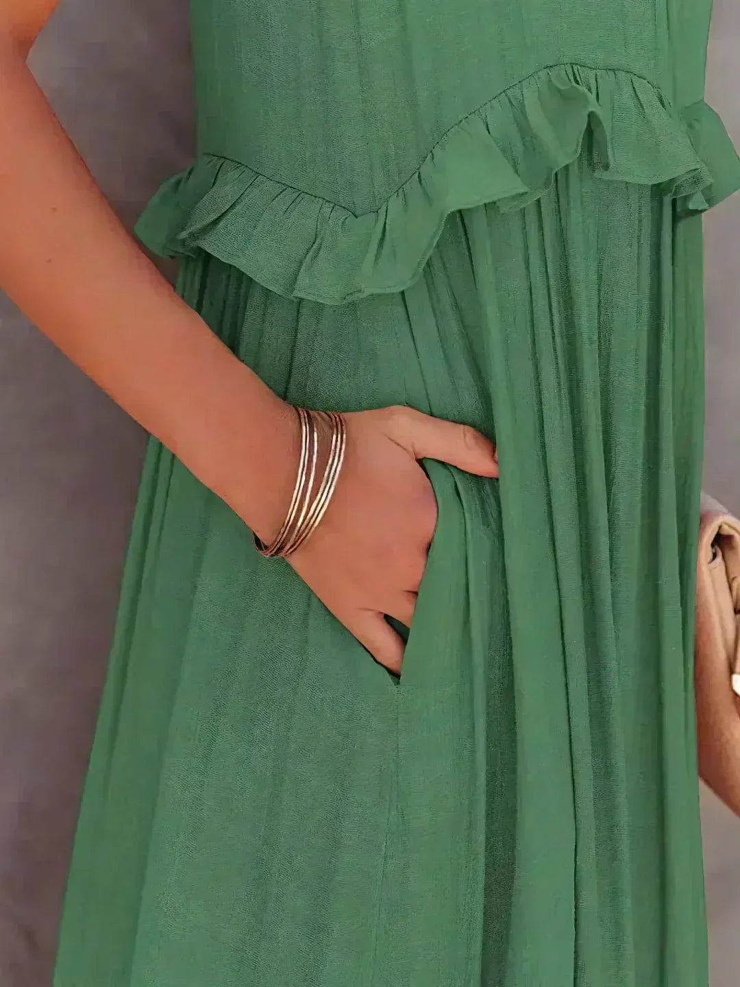 Athena™ - Halter Ruffle Maxi Dress