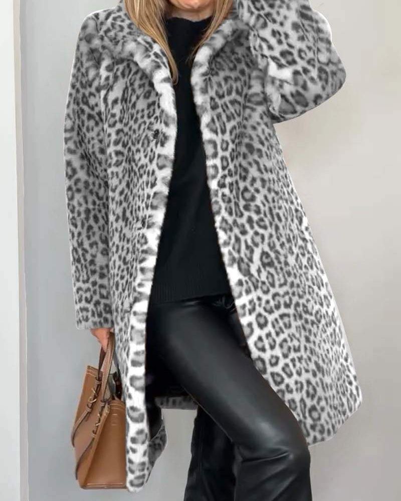 Poppy™ -  Soft Leopard Long Coat