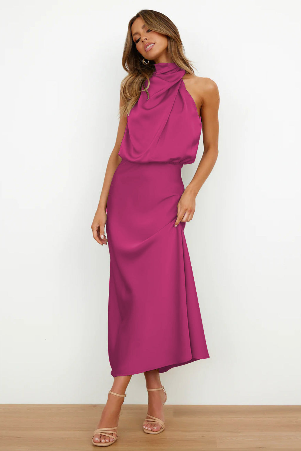 Claire™ - Elegant Long Halter Dress