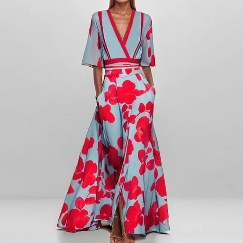 Helena™ - Elegant Floral Maxi Dress