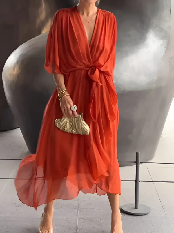 Leah™ - Timeless Wrap Midi Dress
