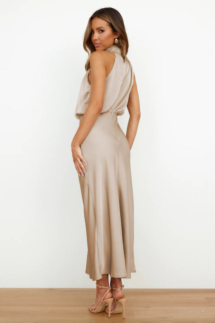 Claire™ - Elegant Long Halter Dress