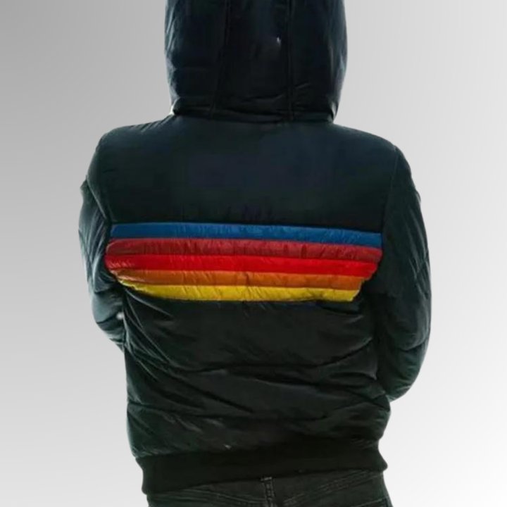 Hannah™ - Rainbow Striped Zip-up Jacket