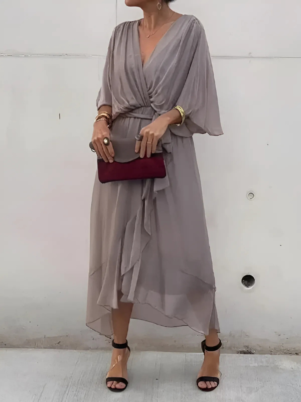 Leah™ - Timeless Wrap Midi Dress