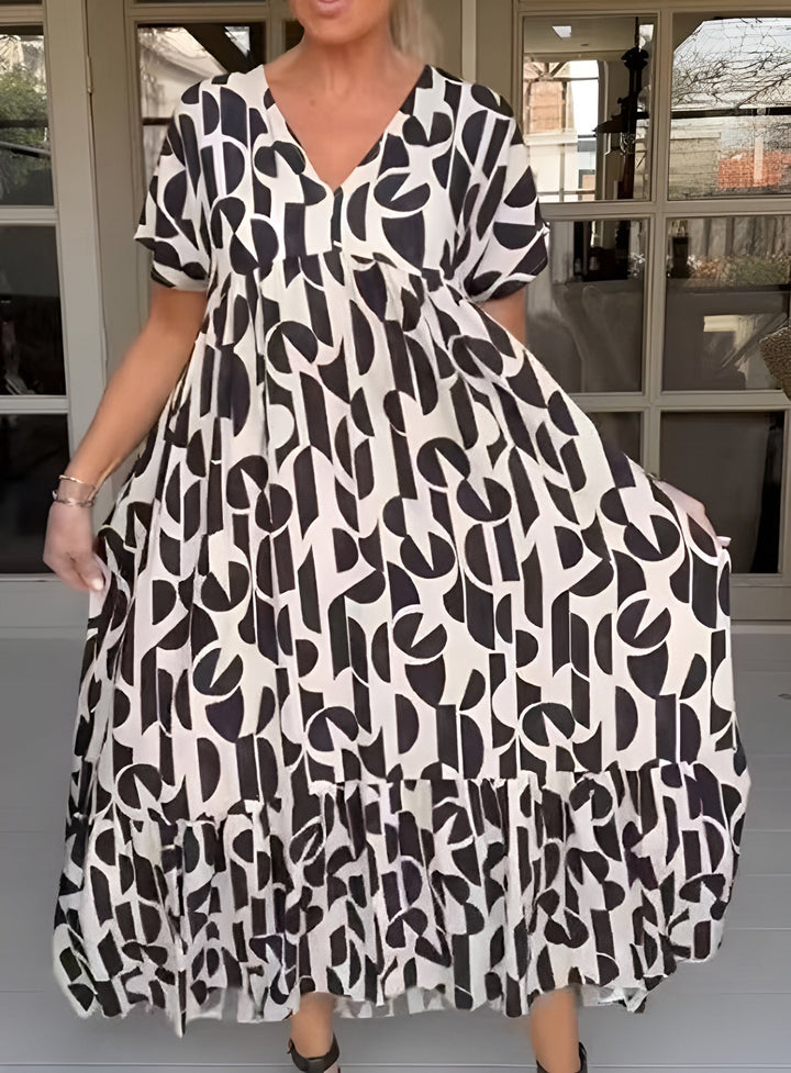 Jette™ - V-Neck Fluid Dress