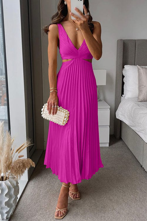 Yasmin - Pleated Dress with Cut-Outs