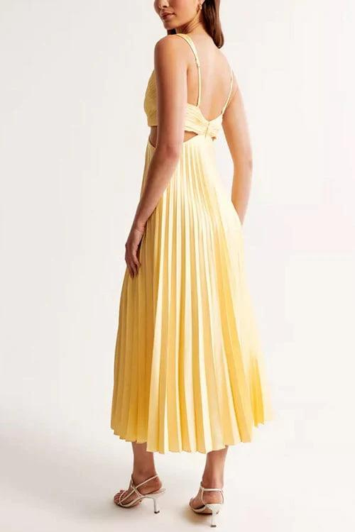 Yasmin - Pleated Dress with Cut-Outs