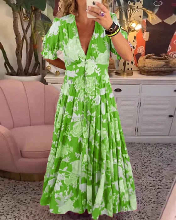 Vanessa™ - V-Neck Floral Dress