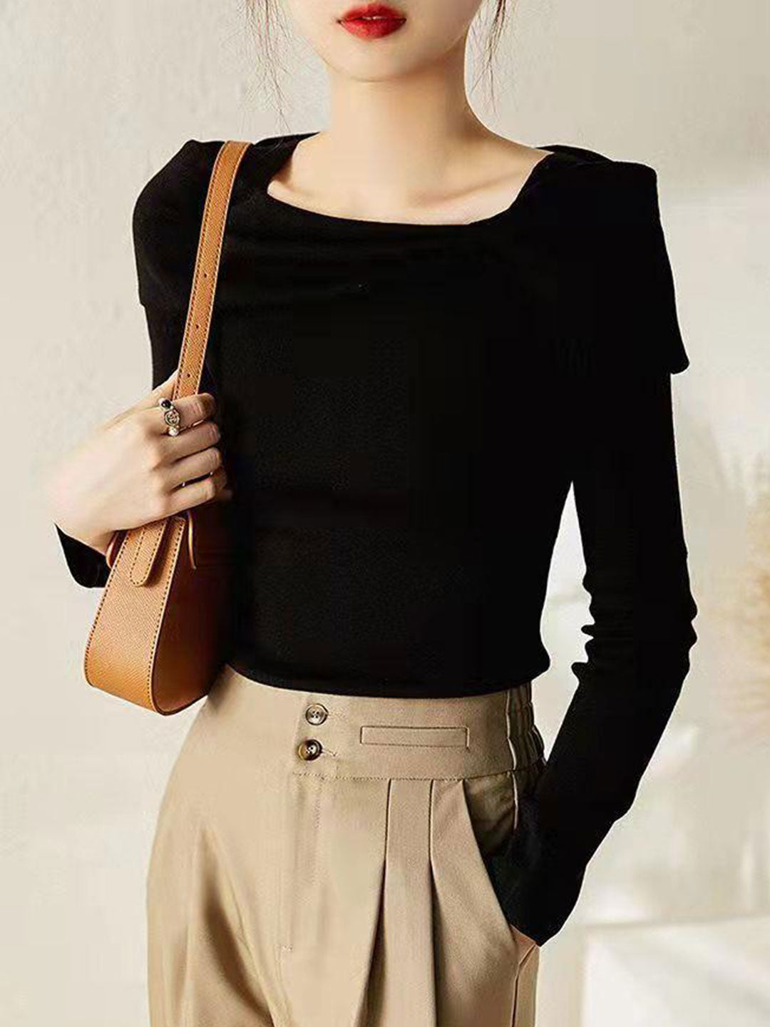 Olivia™ - Off-Neck Bow Knitted Jumper